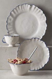 Piatto in Ceramica Bianca con Bordo Ondulato Stile Europeo, Stoviglie per Insalata, Bistecca, Dessert, Zucchero, Frutta, Piatto da Portata per Matrimoni e Feste - Product Image 2