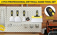 Ensemble professionnel de 4 spatules en acier inoxydable de 2, 4, 6 et 8 pouces avec poignée confortable pour le décapage de peinture, de plâtre et de papier peint
