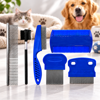 Brosse démêlante pour animaux de compagnie, peigne pour animaux, kit de toilettage pour chiens, ensemble d'outils de soin, râteau pour sous-koir