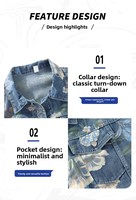 Vestes en jean bleues pour hommes, sur mesure, à faible MOQ, imprimées, coupe oversize, nouvelle mode, design de créateur, technologie Stone Wash, 100% coton, ODM