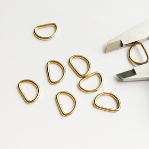 Hight Chất Lượng 13Mm 16Mm Vàng Hàn Sắt <span class=keywords><strong>D</strong></span> <span class=keywords><strong>Ring</strong></span> Cho Túi Xách Phụ Kiện Kim Loại <span class=keywords><strong>D</strong></span> Khóa - Product Image 1