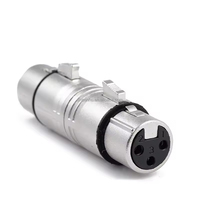 Coupleur XLR femelle-femelle 3 broches, adaptateur de changement de genre audio XLR pour microphone, câble d'éclairage de scène DMX