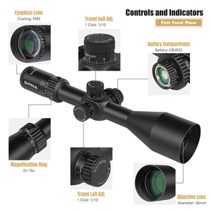 SPINA OPTICS 2-16x56 FFP 56mm Obiettivo a lungo raggio tattico illuminato da caccia - Product Image 2