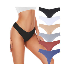 Женские бесшовные трусики-стринги с низкой талией - Product Image 2