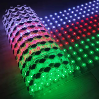 Cortina LED Publicitaria RGBW P40 para Exteriores, Impermeable, SDK, Aplicaciones para Centros Comerciales, Señalización, Ascensores, Programable, Transparente