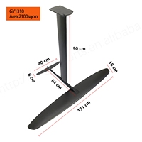 Planche de surf hydrofoil unisexe GUANYONG en aluminium et carbone, gonflable, haute vitesse, pour wing foil, surf et kitesurf, modèle 2100 GY1310