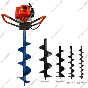 2023 venda quente 300mm 400mm 500mm 600mm bit máquina da terra de gasolina energia