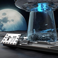 Ensemble de blocs de construction de vaisseaux spatiaux UFO, 601 pièces, kit de construction créatif d'exploration spatiale, briques de construction de vaisseaux UFO et extraterrestres avec lumière