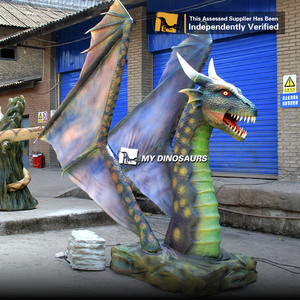 Figurine de <span class=keywords><strong>Dragon</strong></span> de paysage en fibre de verre My Dino Park, décoration Life Sioze - Product Image 4