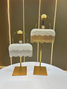 Borsa da Sera per <span class=keywords><strong>Donna</strong></span> con Nappa di Perle, <span class=keywords><strong>Pochette</strong></span> con Strass e Catene, Borsa da Sera Transfrontaliera per Donne - Product Image 4
