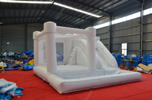 Glissière gonflable de maison de rebond de maille fermée blanche enfants adultes divertissement extérieur intérieur de fête de mariage pour le <span class=keywords><strong>château</strong></span> gonflable - Product Image 2