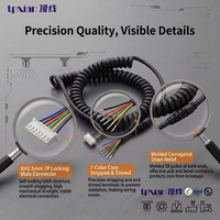 Cable Espiral XH de 7 Pines y 2.5mm de Paso con Carcasa JST XHP-7 Personalizada y Extremo Abierto para Equipos Industriales