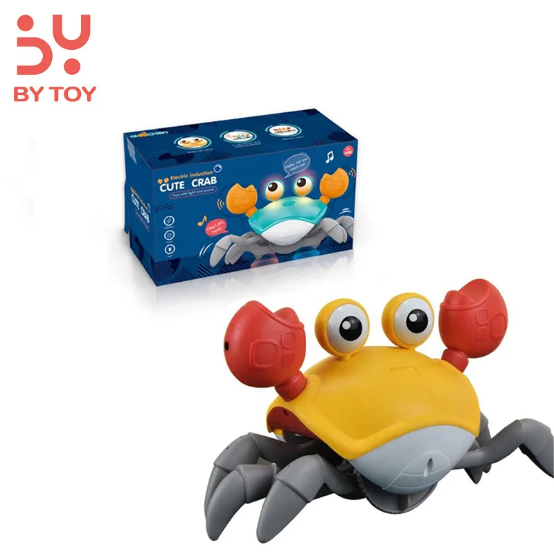 Летние детские игрушки для игр на открытом воздухе, милые и забавные морские животные, маленькие крабы, Индукционная музыкальная танцевальная игрушка для ползания
