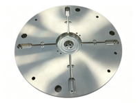 Disque rotatif personnalisé en aluminium A2017 usiné CNC, anodisation claire 10μm, plaque usinée avec trous percés de précision
