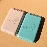 Porte-cartes magnétique personnalisé en cuir PU, porte-cartes magnétique puissant, portefeuille de téléphone magnétique, porte-cartes sécurisé en cuir, porte-cartes pour iPhone