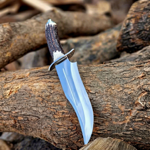 Couteau de survie Bowie de 12 pouces, lame en acier à haute teneur en carbone de 0,5 mm d'épaisseur, manche en bois fait main, pointe clip, OEM - Product Image 1