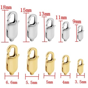 Hebilla de Anillo en D de Acero Inoxidable, Chapada en Oro, Ovalada, para Fabricación de Joyería DIY, Cierre de Langosta de Acero 316, 5 Tamaños - Product Image 2