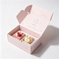 Boîte à pâtisserie personnalisée avec logo, en papier kraft, pour gâteaux, biscuits, cupcakes, beignets, pâtisseries, boîte à dessert recyclable