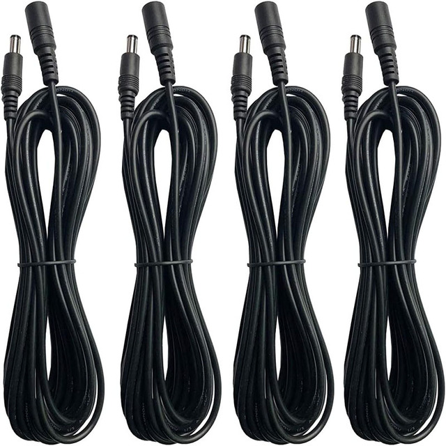 DC 12V 2A Extension Cable 2.1mm X5.5mm IEC Female to Male Plug Power Adapter Cord for Home Appliance CCTV Camera LED Strip