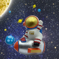 Figurine d'ours de Noël en résine DIY populaire en gros pour enfants et adultes, à peindre avec la technique de coulée de peinture fluide