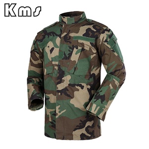 Uniforme de Combate Táctico de Camuflaje Ripstop de Algodón y Poliéster Transpirable Unisex al por Mayor KMS OEM, Verde para Caza - Product Image 2