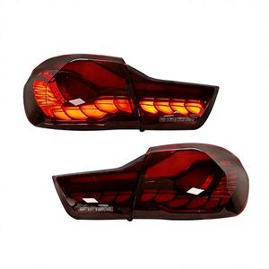 Luz Trasera LED AURON Transparente Retrofit Serie 4 M4 F32/F33/F36/F82/F83, Diseño Escama de Dragón, 12V 36W Rojo/Amarillo 6000K Universal - Product Image 1