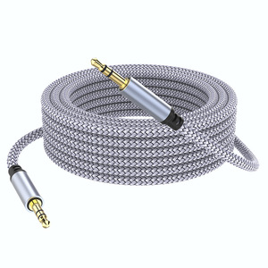 Câble <span class=keywords><strong>audio</strong></span> auxiliaire 3,5 mm avec conducteur en cuivre, câble d'extension <span class=keywords><strong>audio</strong></span> <span class=keywords><strong>pour</strong></span> voiture avec double connecteur <span class=keywords><strong>pour</strong></span> PC et écouteurs de smartphone - Product Image 1