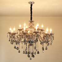 Nouveau design de lustre décoratif design européen lustre salon villa LED bougie de luxe k9 lustres en cristal