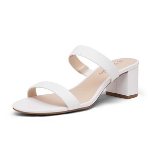 Décolleté <span class=keywords><strong>con</strong></span> <span class=keywords><strong>tacco</strong></span> grosso a due cinturini Open Toe Low Block per <span class=keywords><strong>donna</strong></span> - Product Image 1