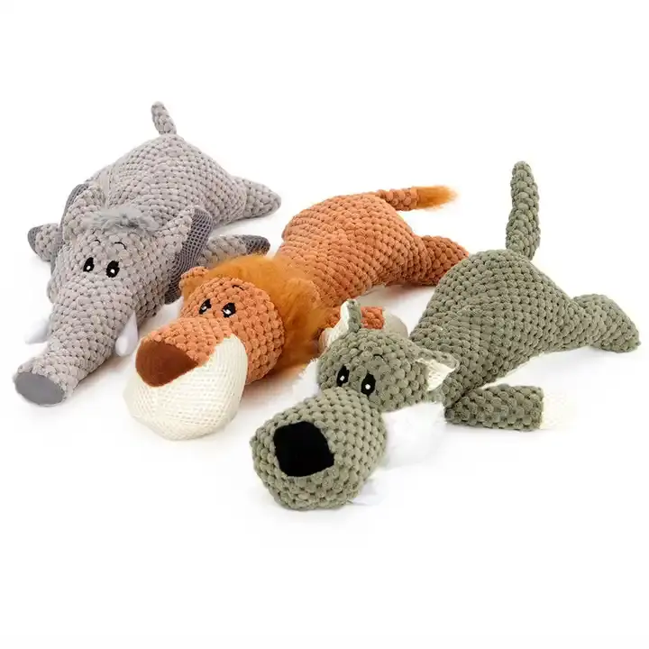 Populaire durable grinçant interactif chien remorqueur jouet animal de compagnie chien corde jouets en peluche animal de compagnie mâcher chien jouet