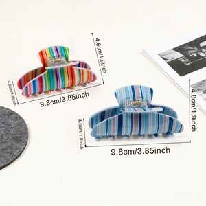 Pinza de Pelo con Diseño de Tiburón a Rayas Coloridas, Accesorio para Peinados, Hecha a Mano, para Mujer, Nueva Llegada 2026 - Product Image 4