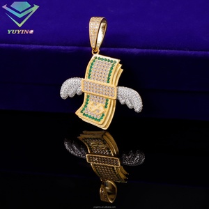 จี้ฮิปฮอป เงินแท้ S925 ชุบทองคำขาว 18K ประดับเพชรโมอิสซาไนต์ VVS ระยิบระยับ สร้อยคอจี้สำหรับผู้ชาย - Product Image 3