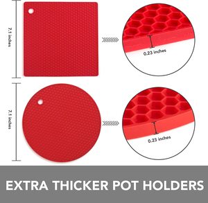 蜂窝状耐热锅垫 - 防水、超厚、多种颜色可选、灵活耐用，带挂孔 - Product Image 2