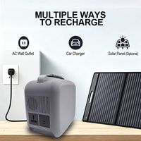 Centrale Électrique Solaire Hybride Portable et Empilable 5V 300W avec Batterie LiFePO4, Onduleur à Onde Sinusoïdale Pure et Démarreur de Secours pour Usage Domestique