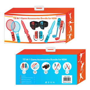 Sport 10 en 1 Kit Sangle De Jambe Raquette De Tennis Épée Grip Poignet Bande Golf Club <span class=keywords><strong>Jeu</strong></span> Accessoires Bundle pour <span class=keywords><strong>Nintendo</strong></span> <span class=keywords><strong>Switch</strong></span> - Product Image 2