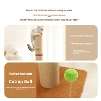 Arbre à chat écologique en bois massif avec griffoir en sisal, design moderne et luxueux, vente en gros, personnalisable, en carton