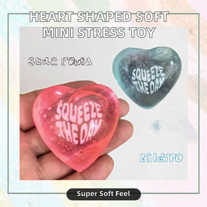 Heart Shaped TPE <b>Squishy</b> Toy Super Soft <b>Mini</b> Portable Stress Relief Fidget Office Vent Decompression Unisex 14+ Years - Product Image 2