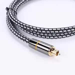 Custom TV Digital Gold Connector Optical Fiber Toslink Audio Cord Cable For Speaker Microphone