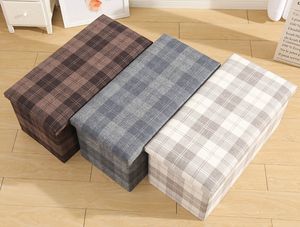 Pouf Ottoman Pliable Carré Grand 38x38x38cm Repose-Pieds pour Chaise Salon - Product Image 3