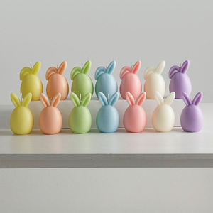 Factory Direct Easter Bunny Egg Shape Handmade Soy Wax Scented <b>Candle</b> Modern Holiday Decor For Party & <b>Gift</b> - Product Image 4