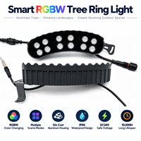 Lampu Cincin Pohon RGBW Outdoor, Lampu Peluk Pohon LED, Kontrol Aplikasi WiFi Pintar untuk Pencahayaan Lanskap