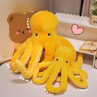 Poulpe doré en peluche dessin animé méduse calmar seiche en peluche poupée de vie marine figurine peluches oreiller pour aquarium