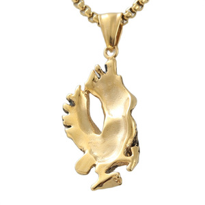 Collier avec pendentif aigle en acier inoxydable, design animal rétro unisexe 120225 - Product Image 2