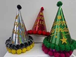 Chapeau en papier Prince imprimé à chaud avec inscription Joyeux Anniversaire, casquette de fête pour enfants, fournitures de décoration pour fête d'anniversaire - Product Image 6