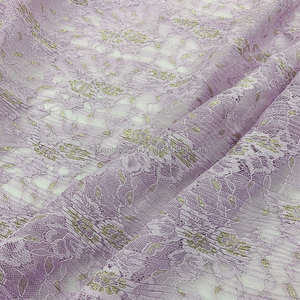 Tissu en dentelle 3D à fleurs en maille plissée jacquard avec bas en dentelle française et fil métallique, 100 % polyester, pour robes de soirée de luxe et mariages (vente en gros) - Product Image 3