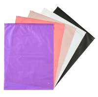 Sacs en plastique givrés à fermeture éclair avec logo personnalisé imprimé, sacs en plastique LDPE multi-tailles et multi-couleurs avec fermeture éclair pour vêtements et aliments