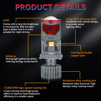 Nouveau kit de lentilles de projecteur H4 2026 avec faisceau lumineux haute luminosité et boîtier compact pour la mise à niveau des phares de voiture