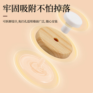 Suction Cup <b>Hooks</b> Round Wall Mounted Minimalist Durable <b>Kitchen</b> Bathroom Door <b>Hooks</b> - Product Image 2