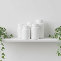 Flacon pharmaceutique opaque blanc en polyéthylène haute densité de 150 cc avec bouchon à vis anti-fuite