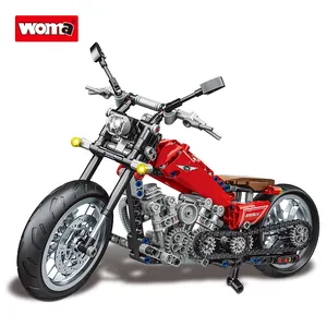 WOMA TOYS 2023 nuevo diseño STEM niños educativos niños Technic coche personalizado motocicleta modelo bloques de construcción conjunto de ladrillos